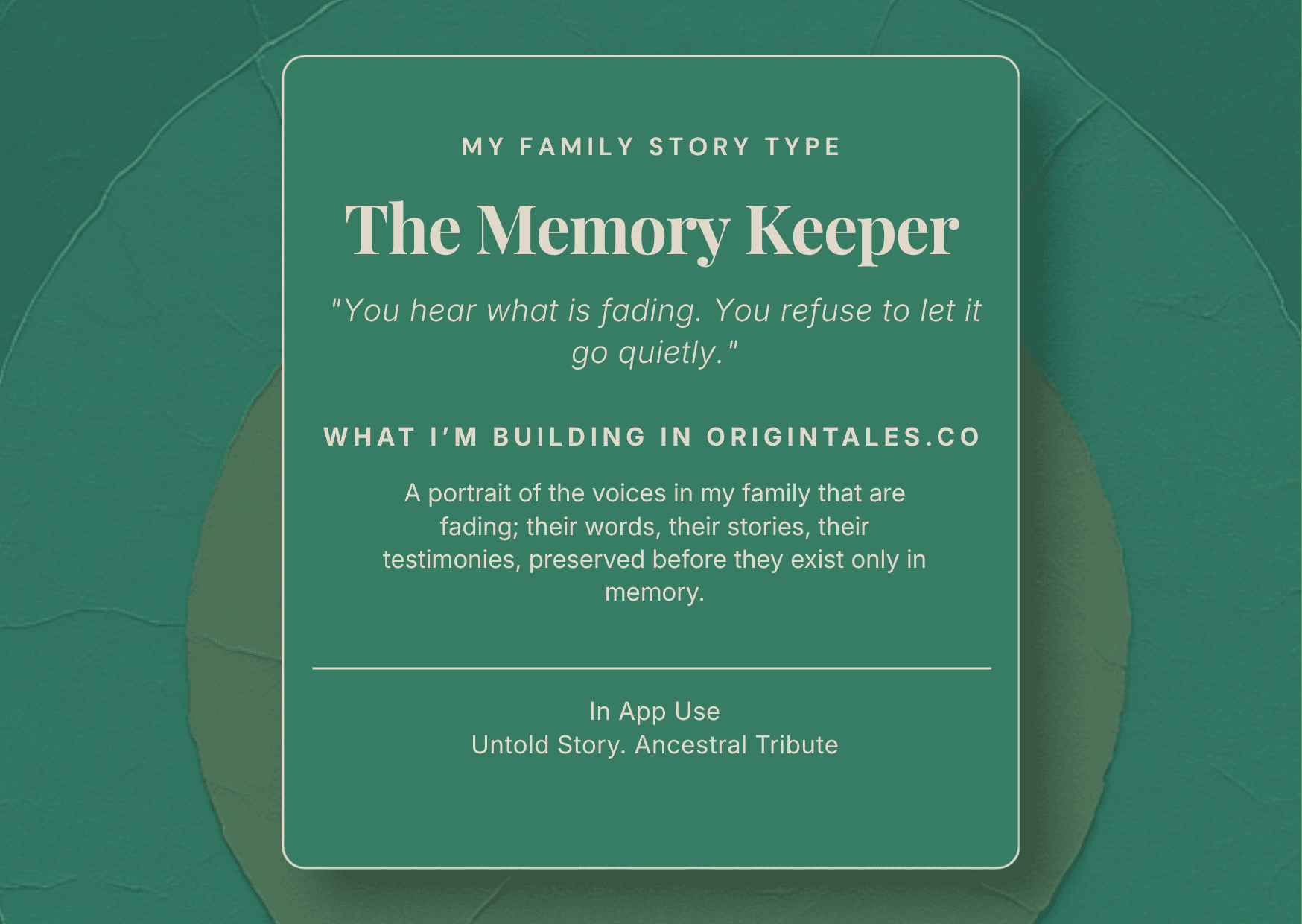 The Memory Keeper